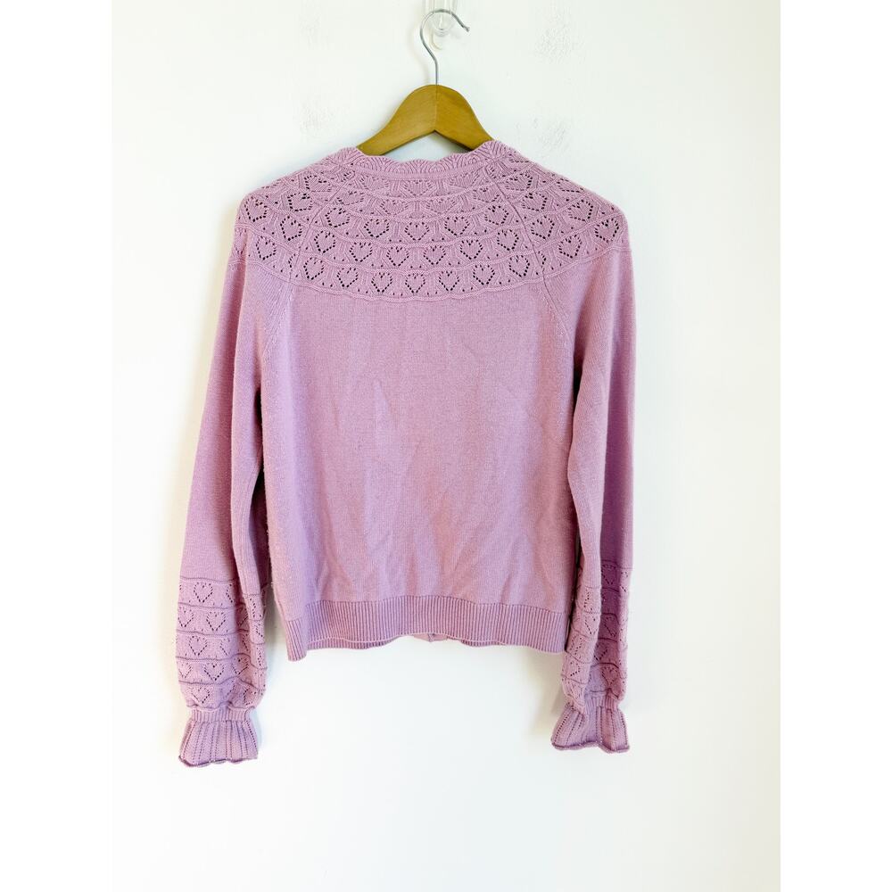 Boden Pretty Raglan Cardigan Soft Lavender Pink Small - Picture 4 of 6